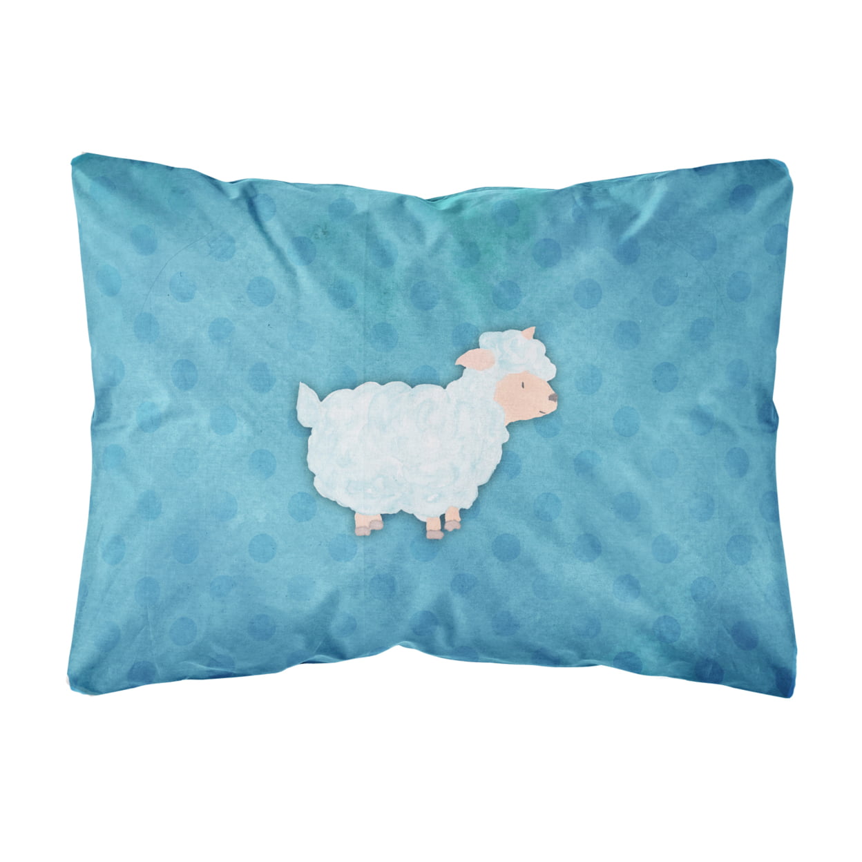 Polkadot Sheep Lamb Watercolor Canvas Fabric Decorative Pillow