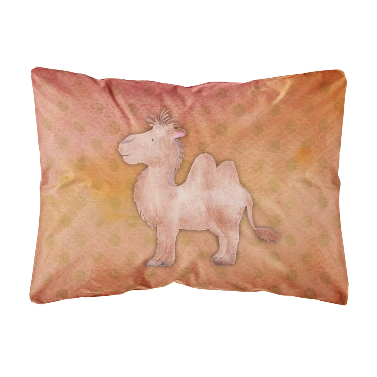 Polkadot Camel Watercolor Canvas Fabric Decorative Pillow