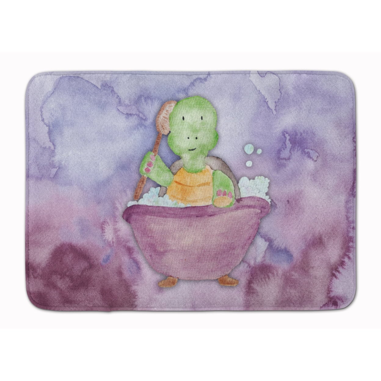 BB7344RUG Turtle Bathing Watercolor Machine Washable Memory Foam Mat
