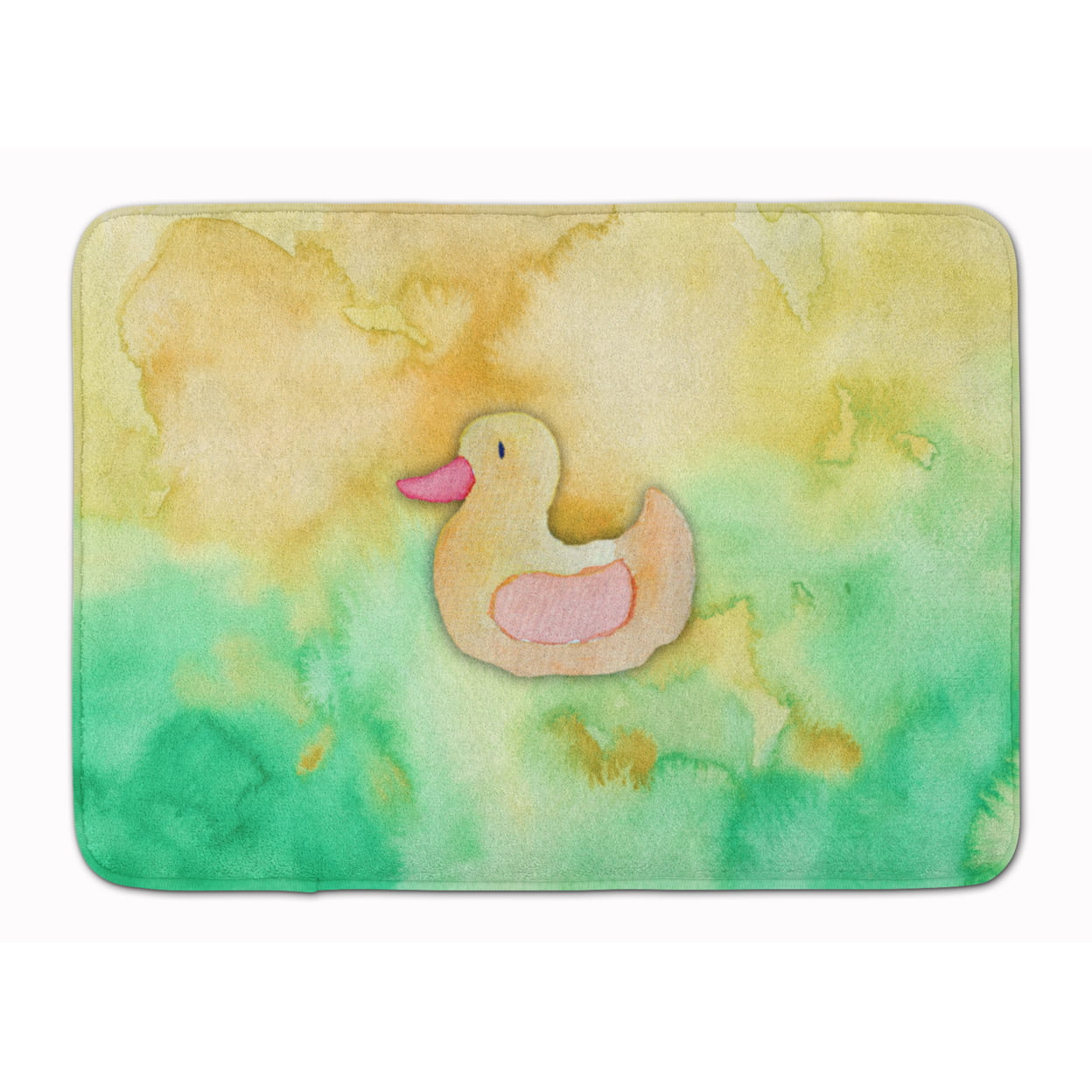 BB7351RUG Rubber Duckie Watercolor Machine Washable Memory Foam Mat