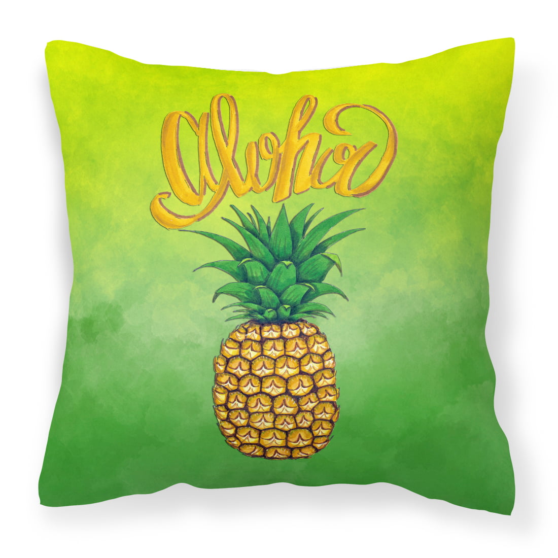 Picture of Carolines Treasures BB7451PW1818 Aloha Pineapple Welcome Fabric Decorative Pillow