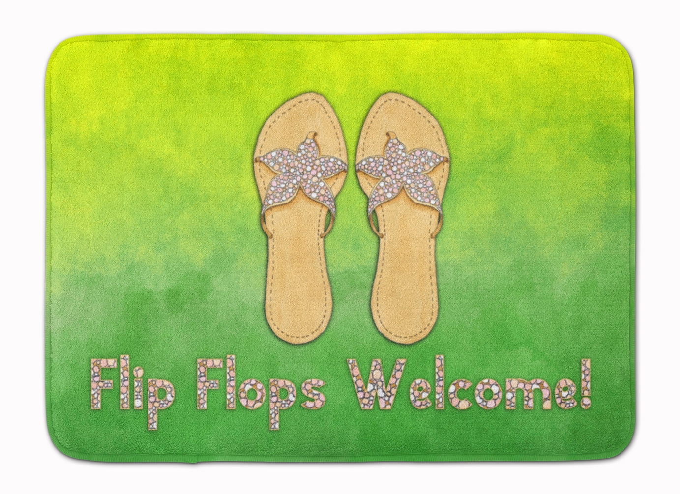 BB7454RUG Flip Flops Welcome Machine Washable Memory Foam Mat