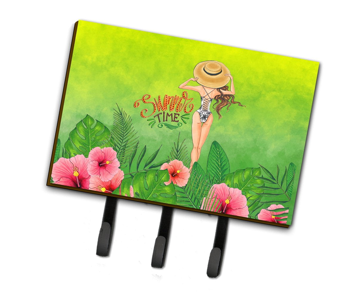 Summer Time Lady in Swimsuit Leash or Key Holder