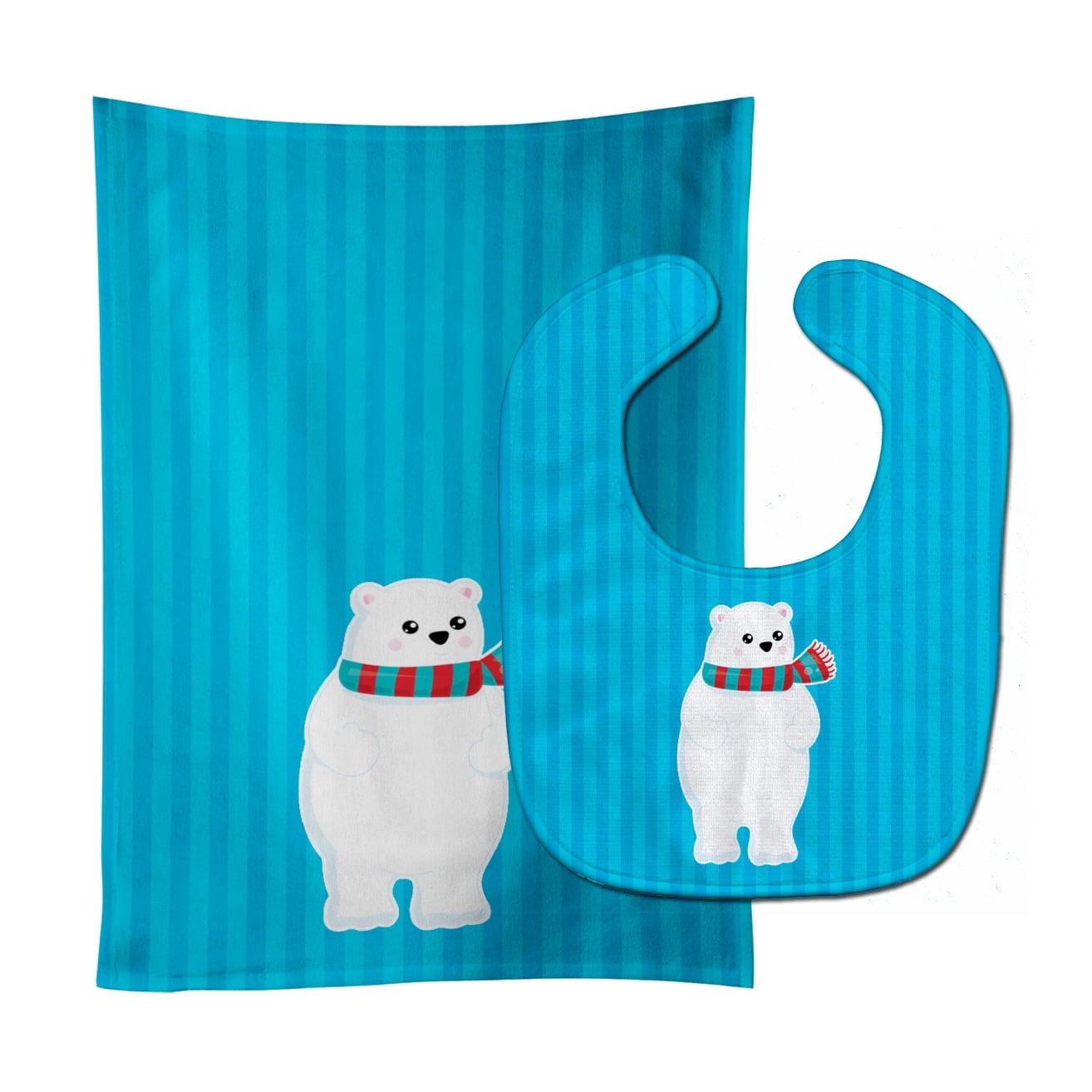 Polar Bear No.2 Baby Bib & Burp Cloth