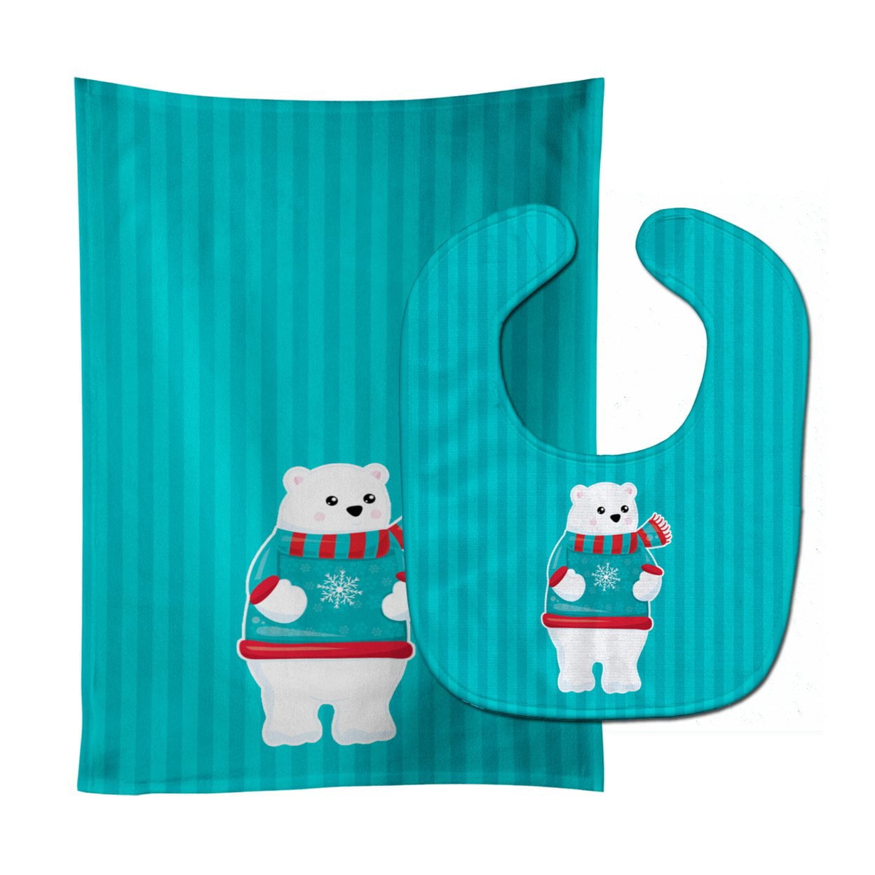 Polar Bear No.3 Baby Bib & Burp Cloth