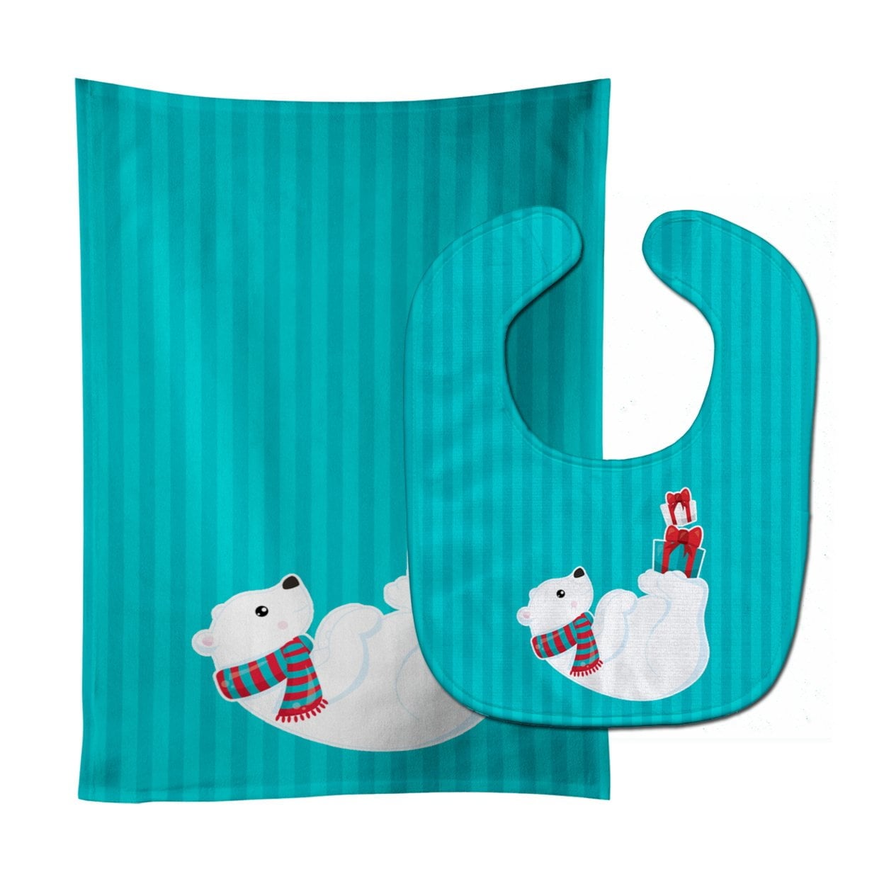 Polar Bear No.4 Baby Bib & Burp Cloth