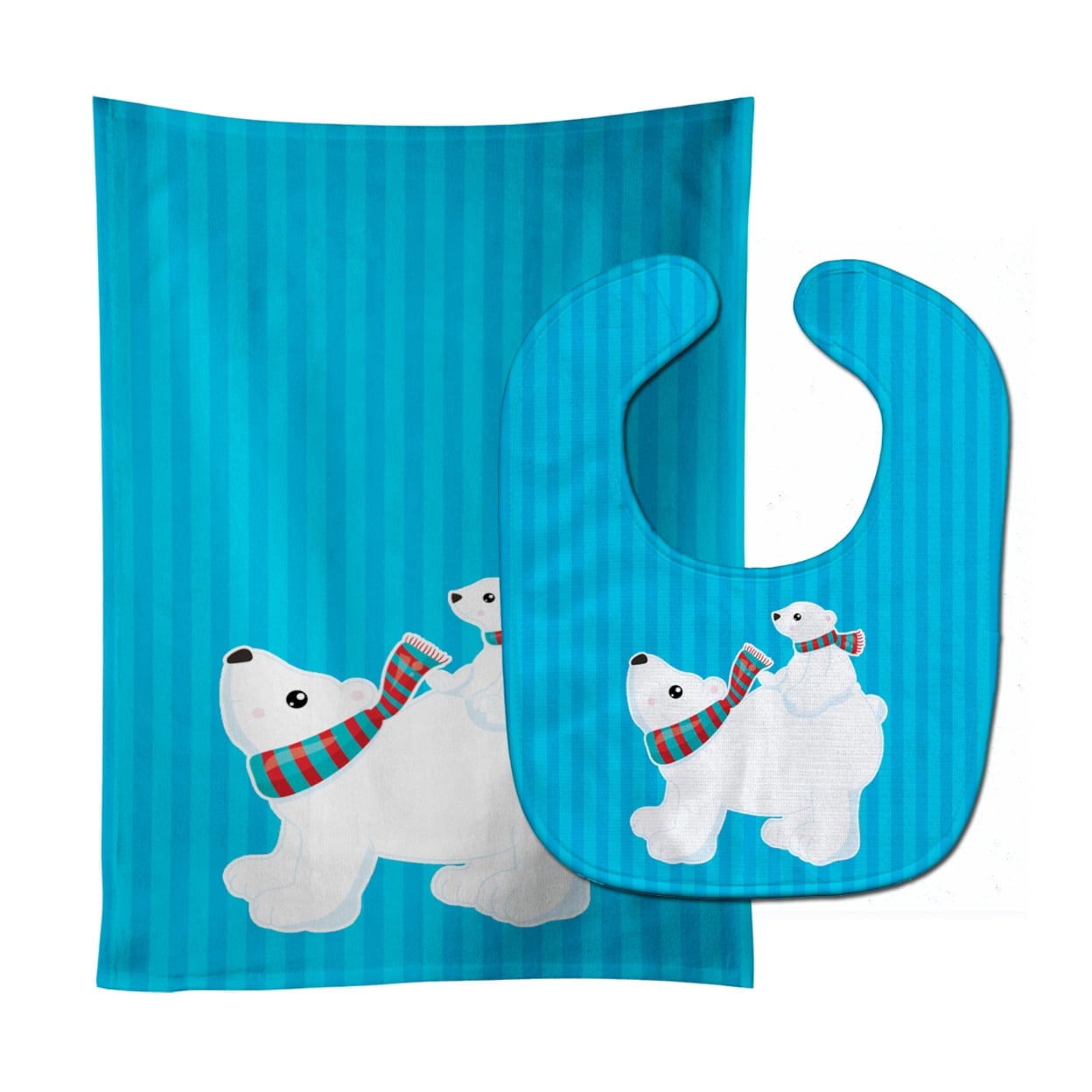 Polar Bears No.6 Baby Bib & Burp Cloth