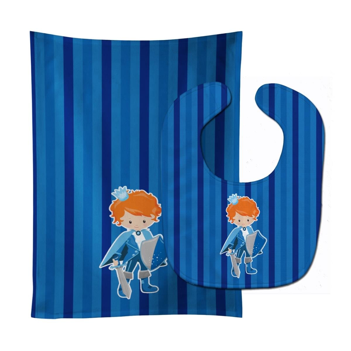 BB9001STBU Prince Charming Ginger Baby Bib & Burp Cloth
