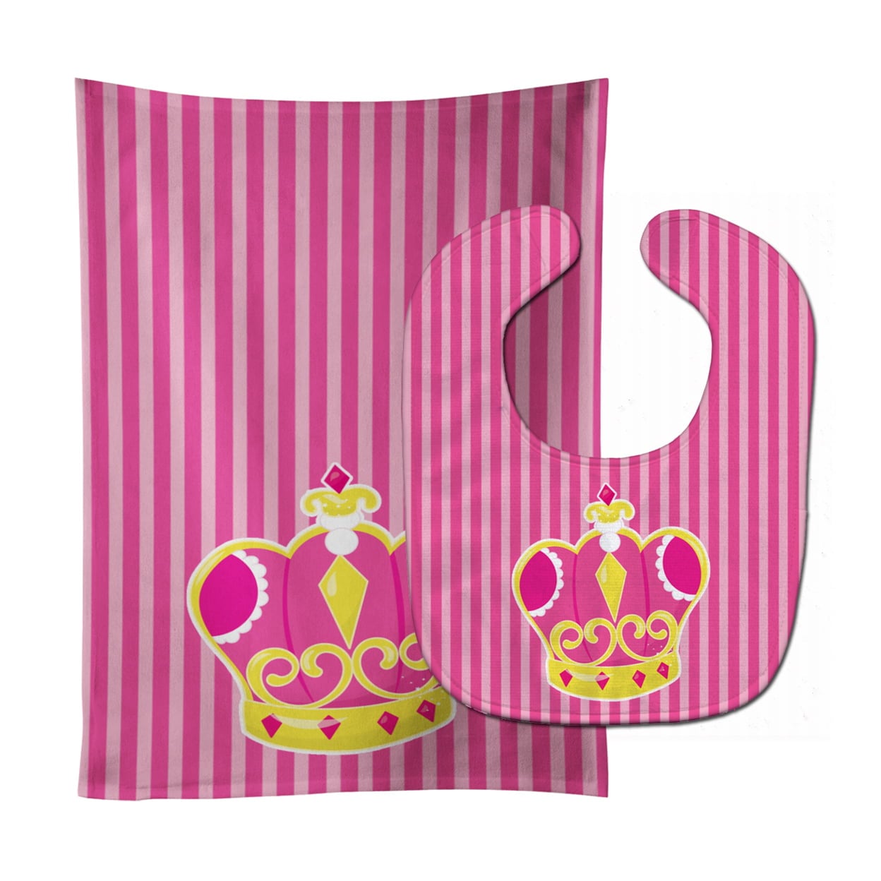 Princess Crown Baby Bib & Burp Cloth