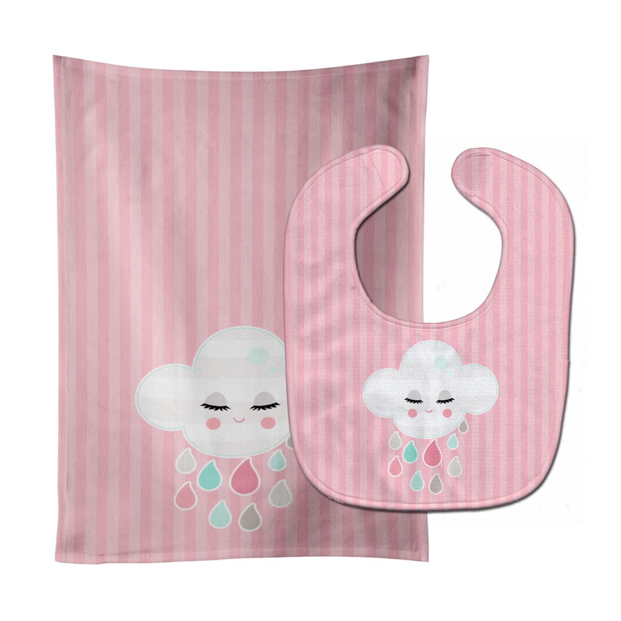 Rain Cloud Baby Bib & Burp Cloth