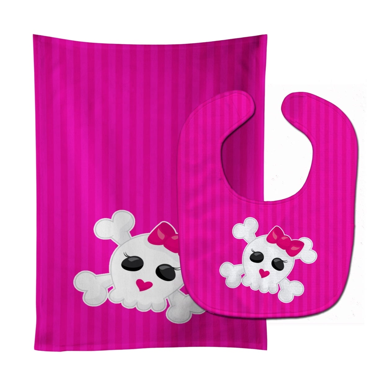 Skull & Cross Bones Baby Bib & Burp Cloth