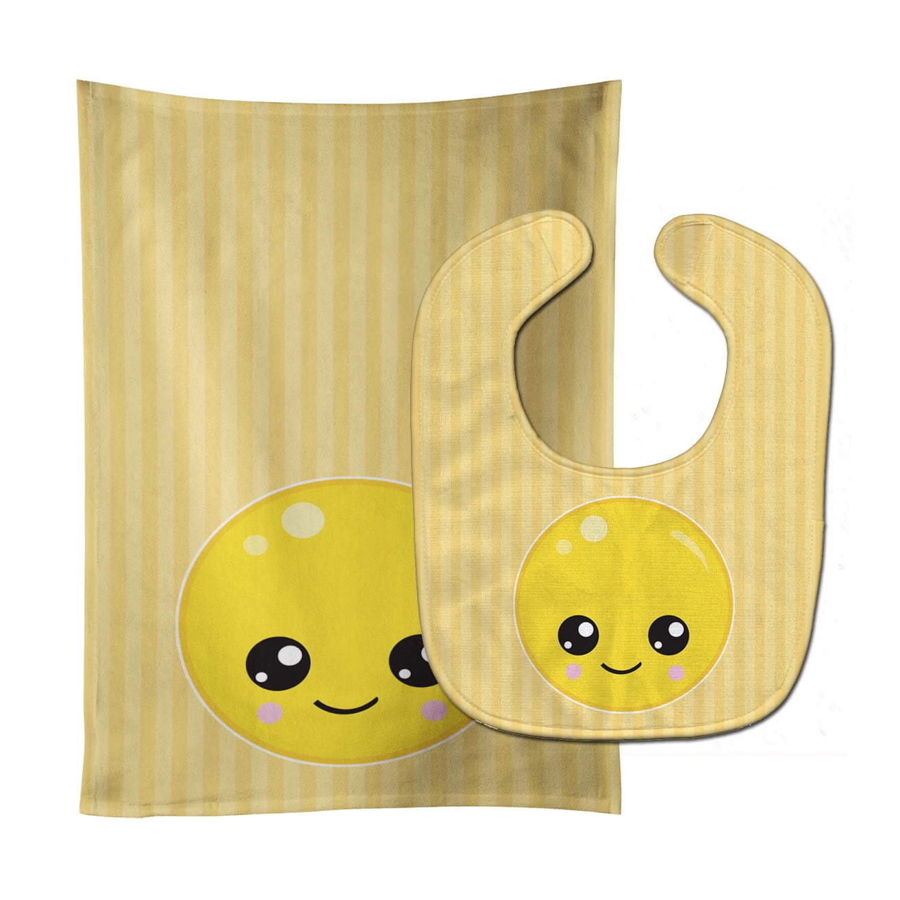 Smily Face Baby Bib & Burp Cloth