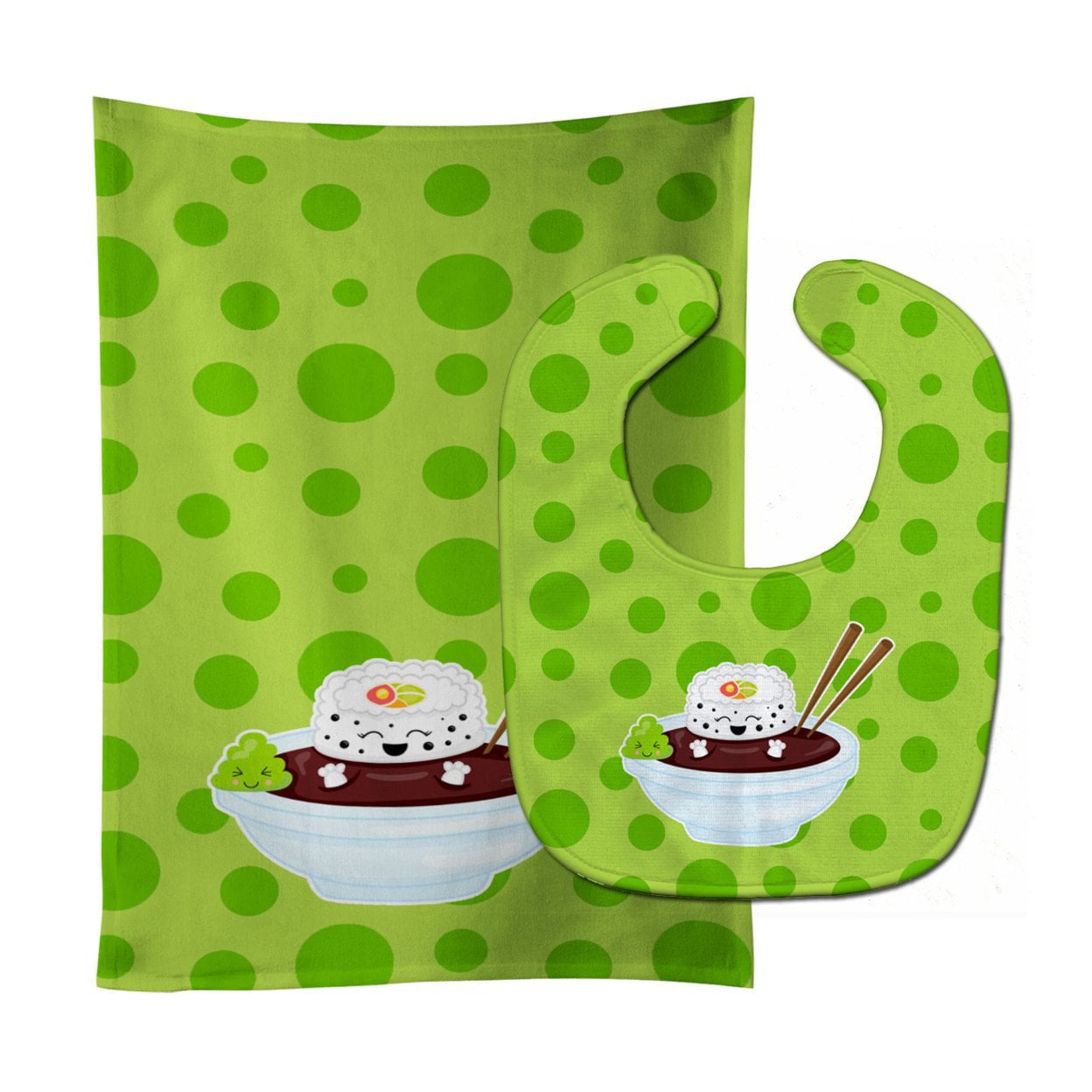 Sushi Bowl Baby Bib & Burp Cloth