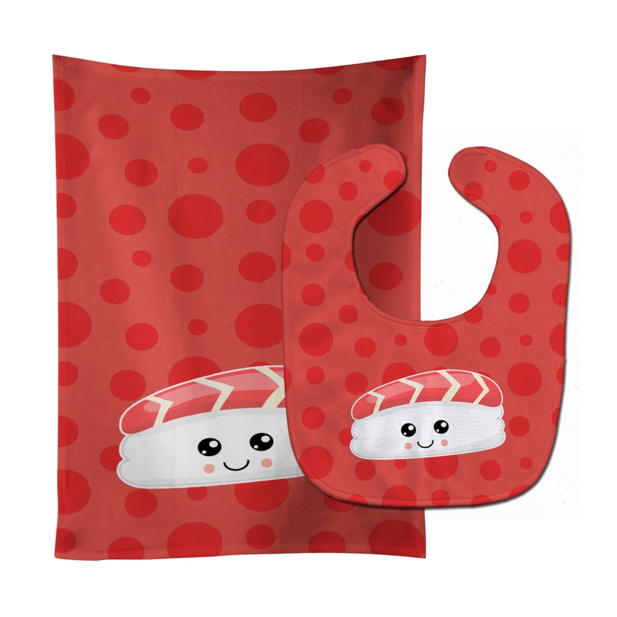Sushi Tuna Sashimi Baby Bib & Burp Cloth