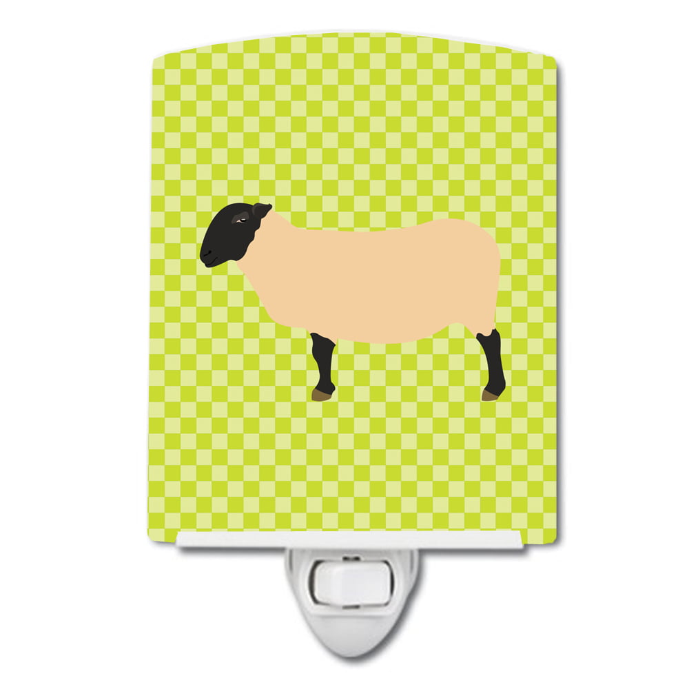 BB7798CNL Suffolk Sheep Green Ceramic Night Light