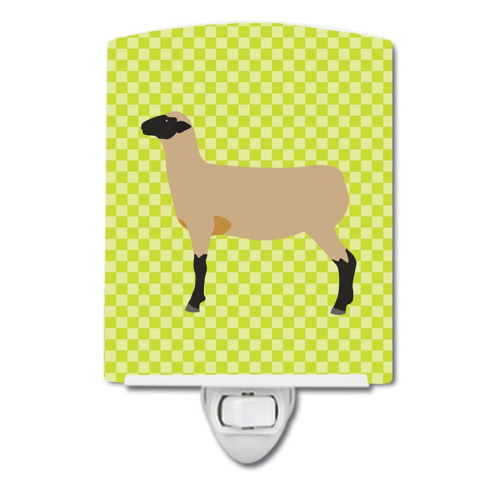 BB7802CNL Hampshire Down Sheep Green Ceramic Night Light
