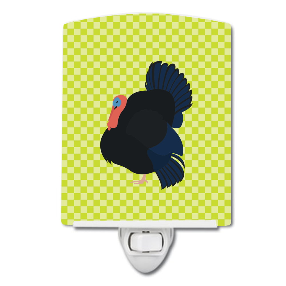Norfolk Black Turkey Green Ceramic Night Light
