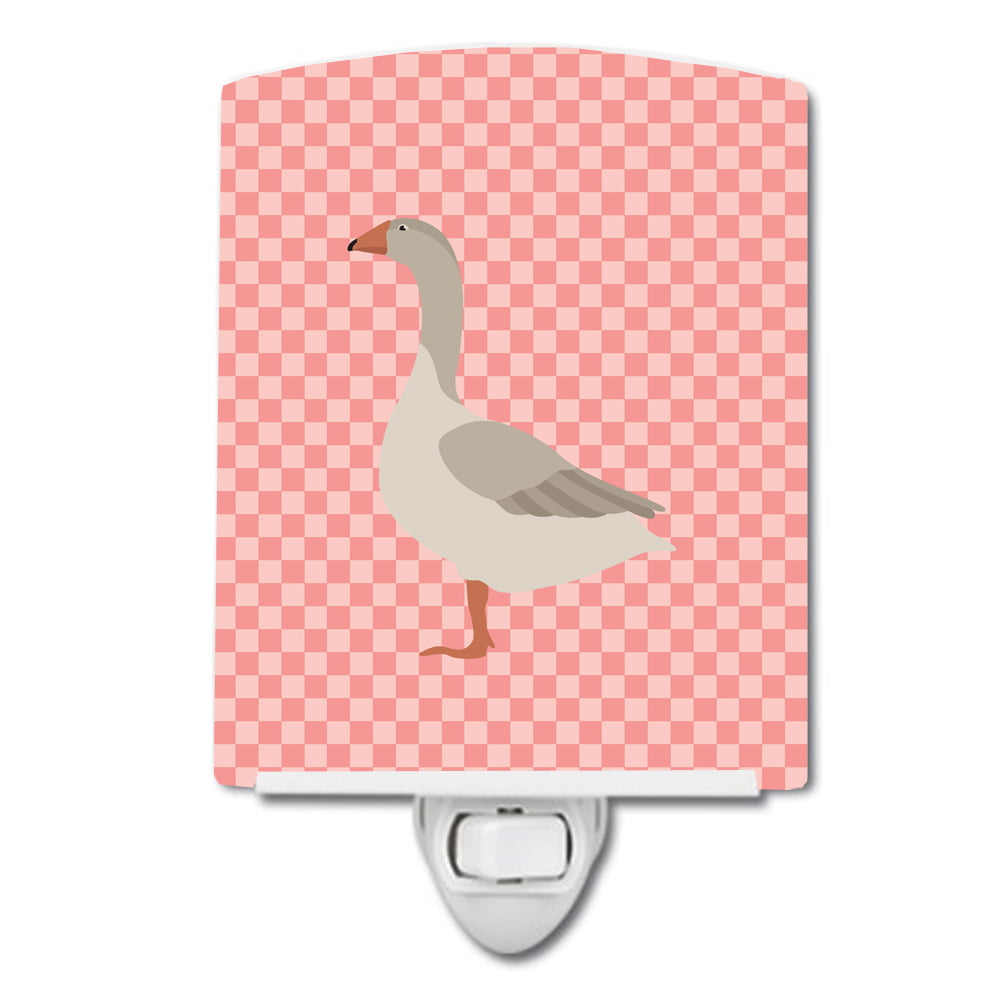 BB7894CNL Steinbacher Goose Pink Check Ceramic Night Light