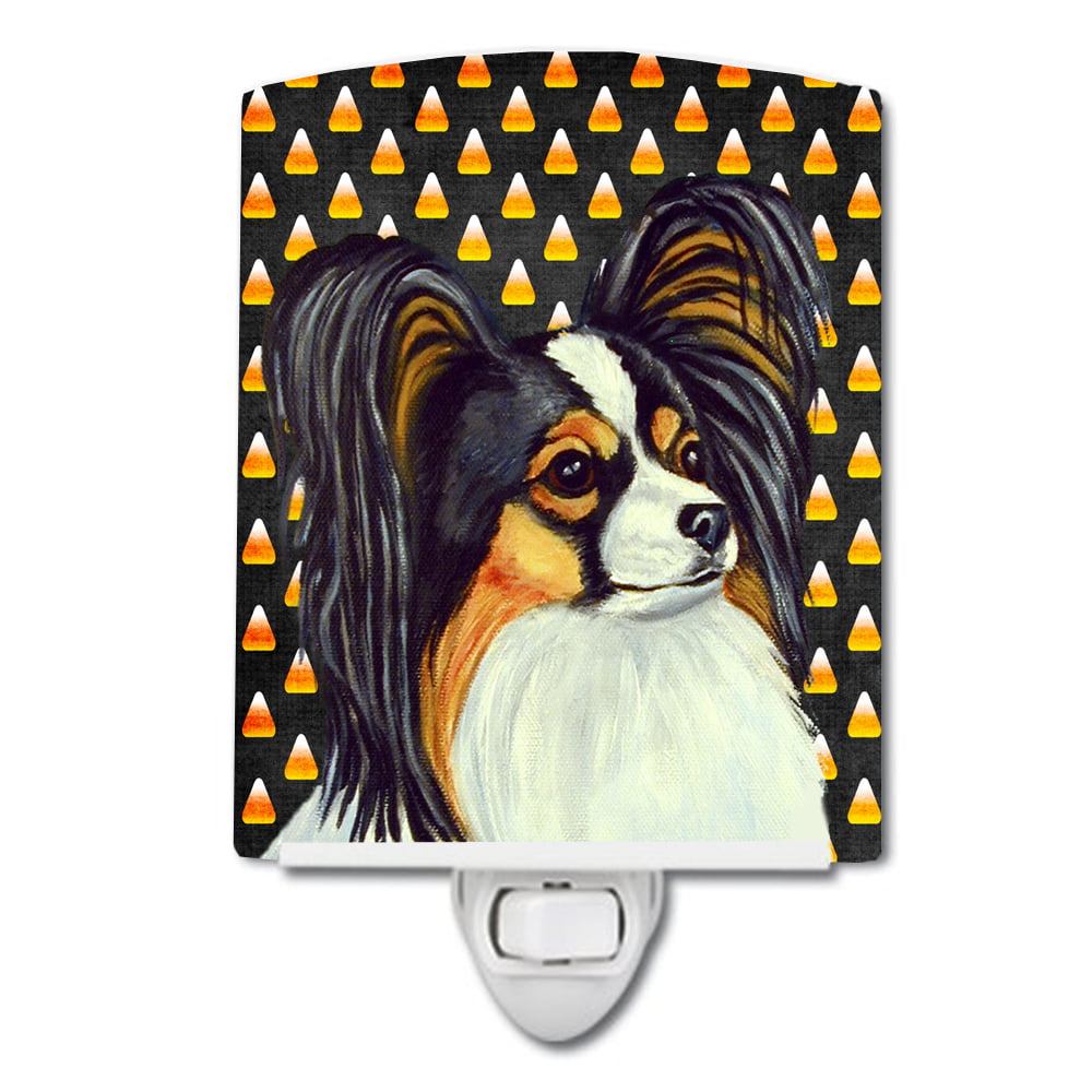 LH9040CNL Papillon Candy Corn Halloween Portrait Ceramic Night Light