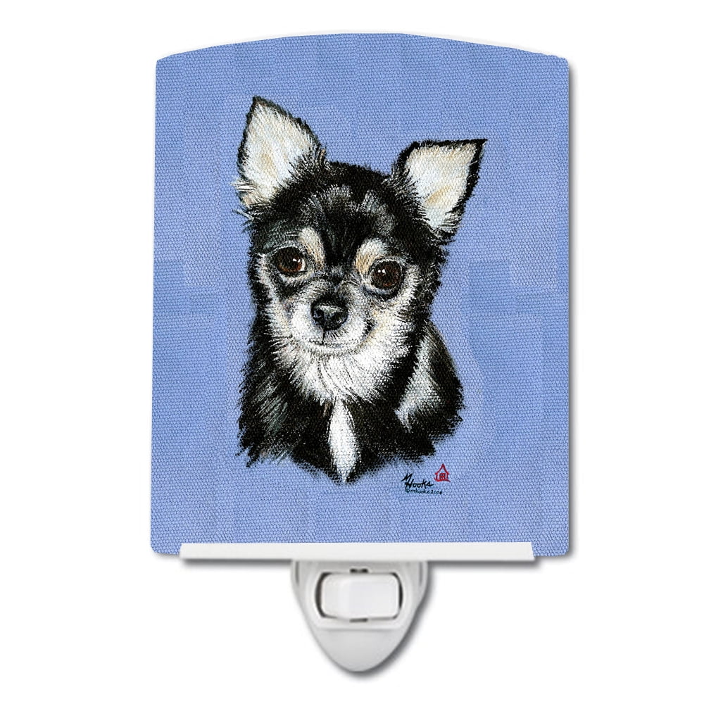 Chihuahua in blue Ceramic Night Light