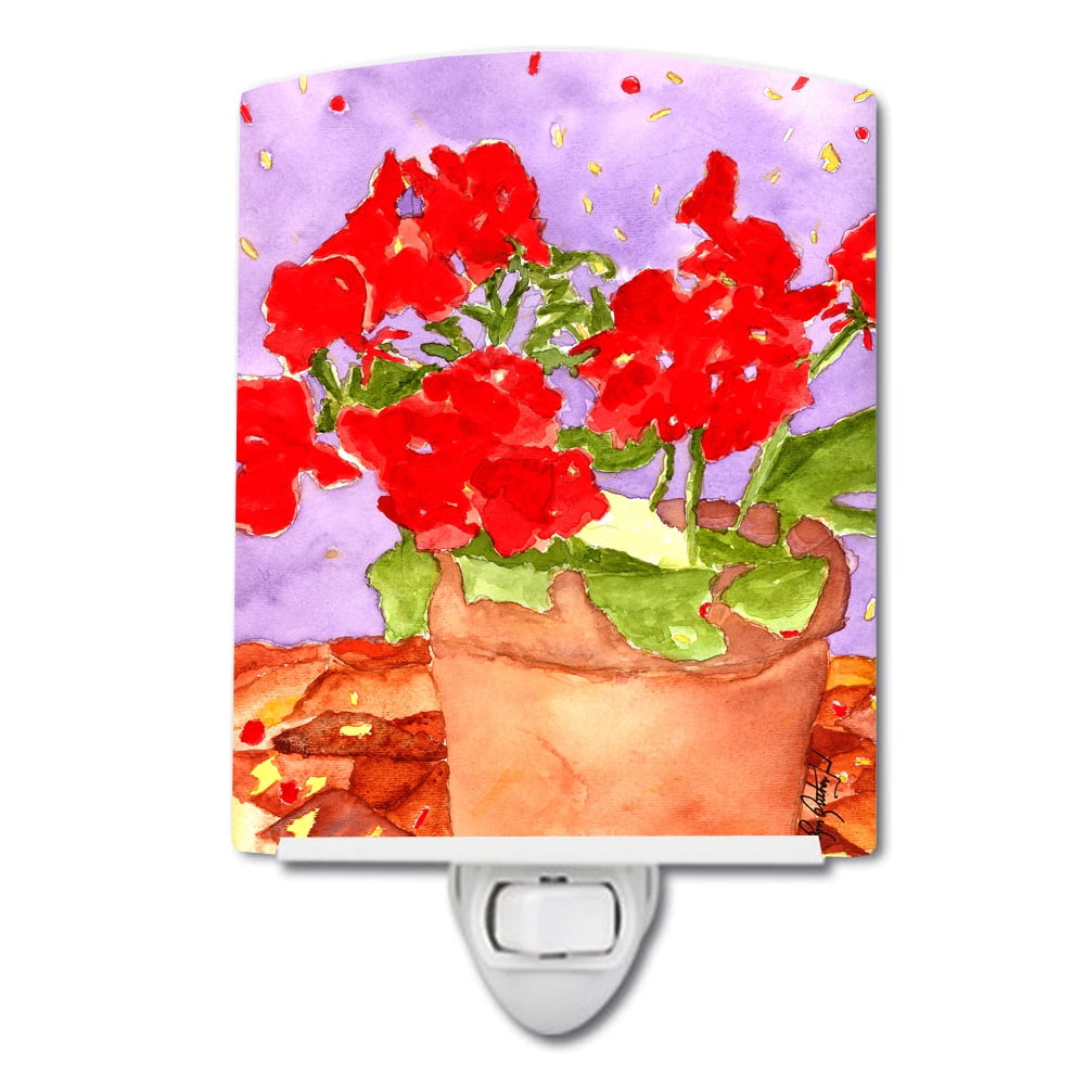 RDR2004CNL Flower - Geranium Ceramic Night Light