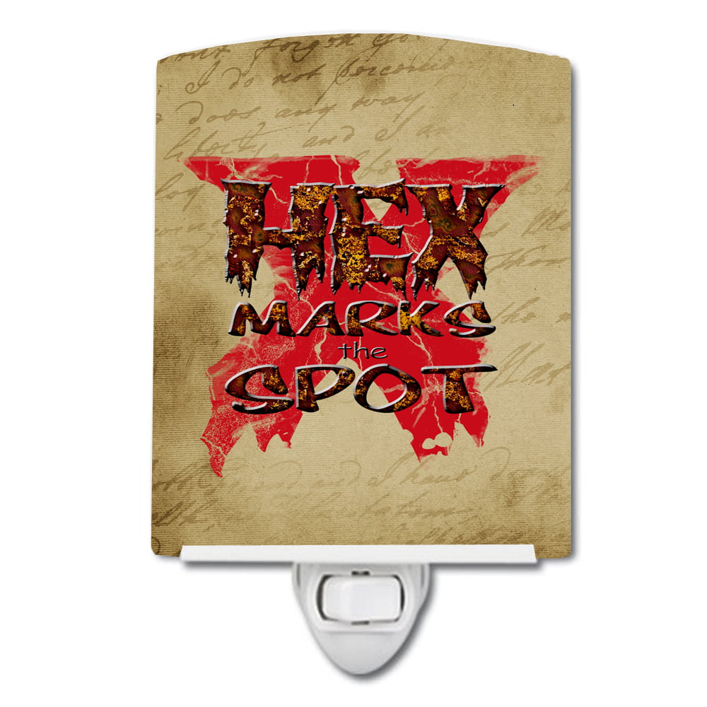 Hex marks the spot Halloween Ceramic Night Light