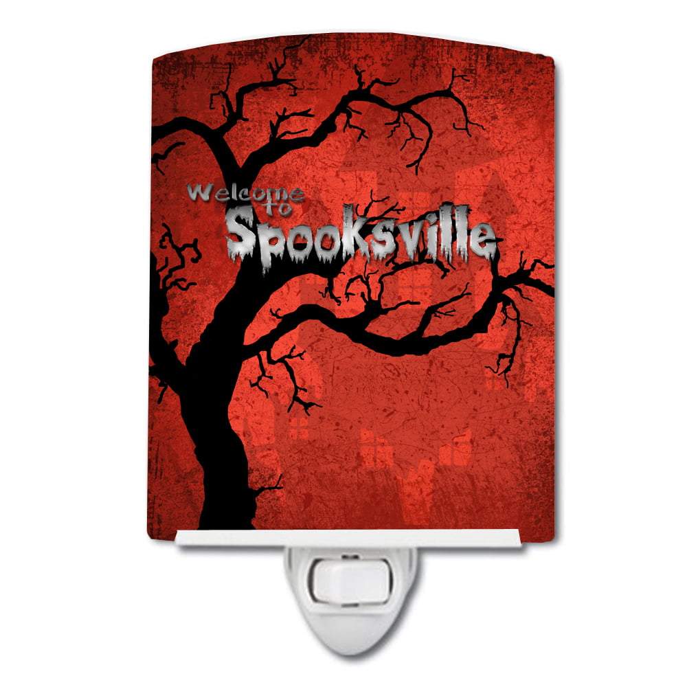 Welcome to Spooksville Halloween Ceramic Night Light