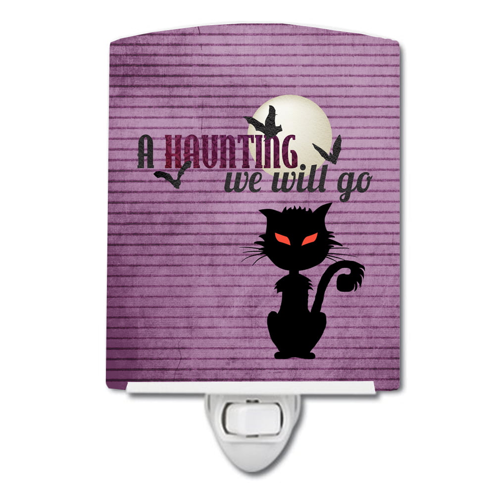 A Haunting We Will Go Halloween Ceramic Night Light