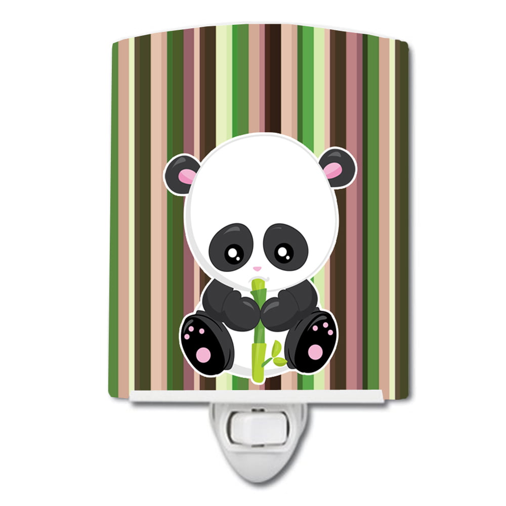 BB6803CNL Bamboo Flute Panda Ceramic Night Light