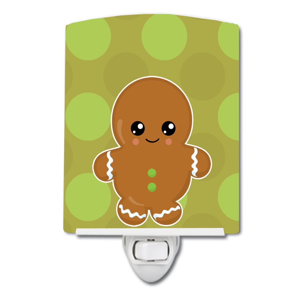 BB6816CNL Christmas Gingerbread Man Ceramic Night Light