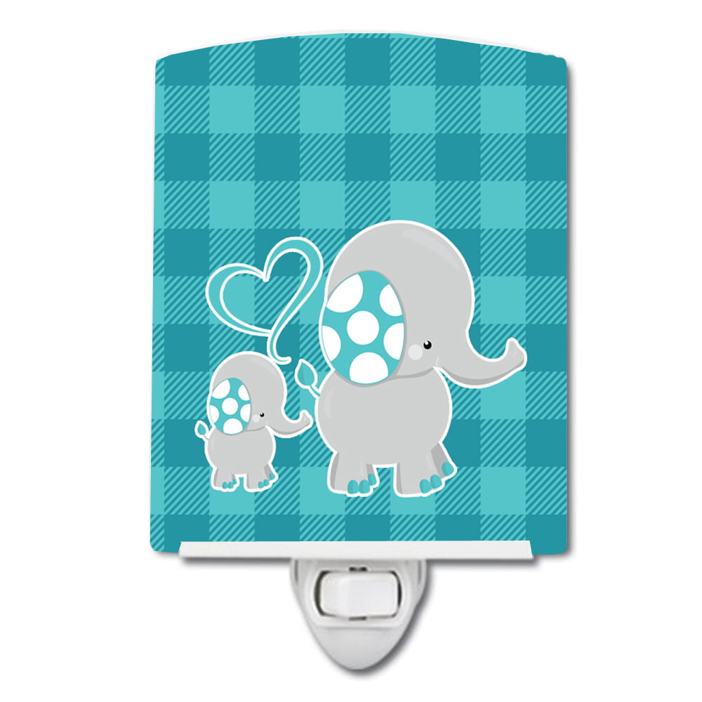 Mommy & Baby Elephant Ceramic Night Light