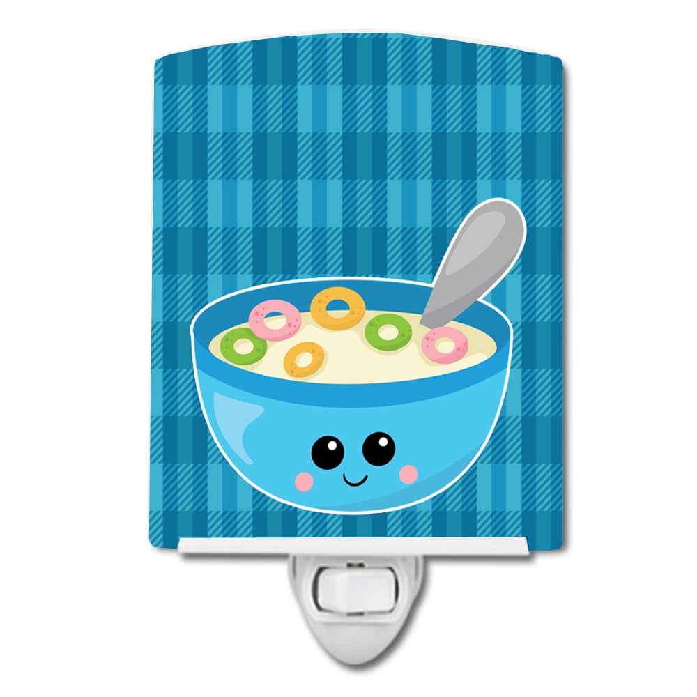 Blue bowl of Cereal Ceramic Night Light