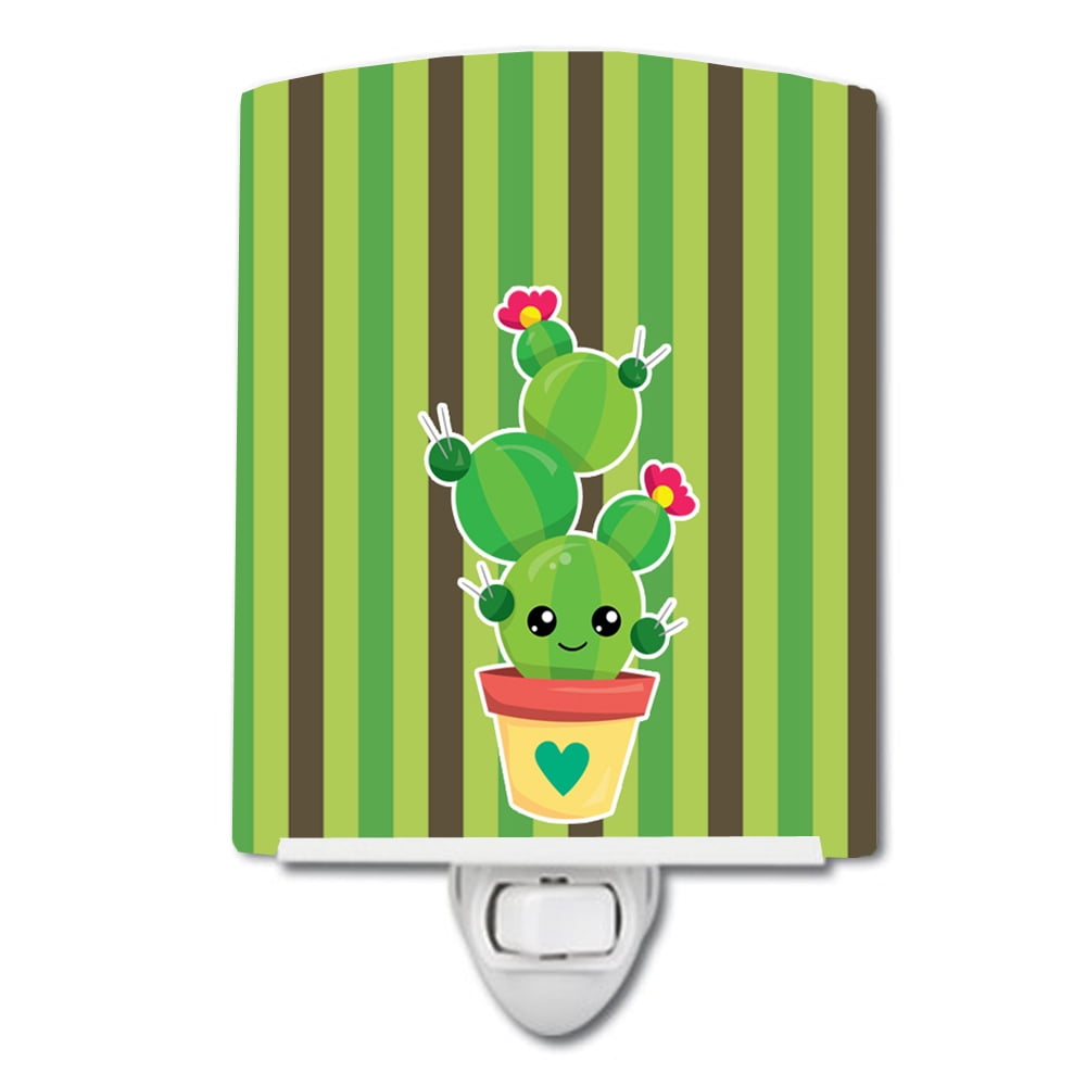 Cactus Stripe Ceramic Night Light
