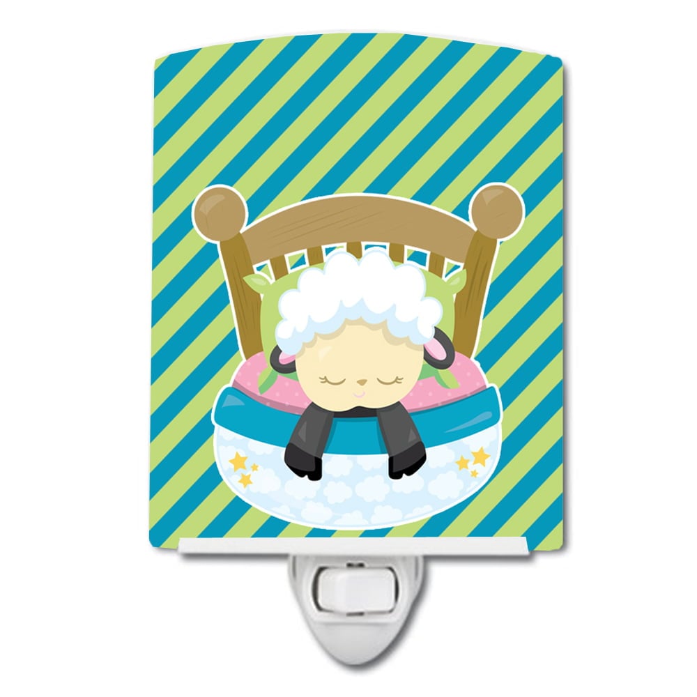 BB6876CNL Sheep in Bed Ceramic Night Light