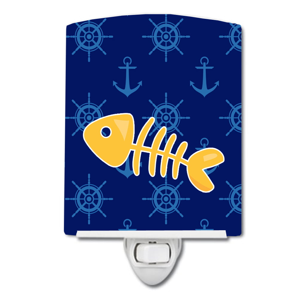 BB6884CNL Fish Bones Ceramic Night Light