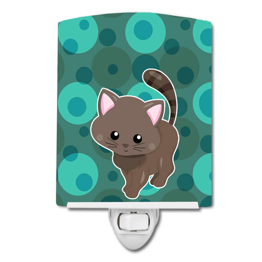 BB6885CNL Polkadot Kitten Cat Ceramic Night Light