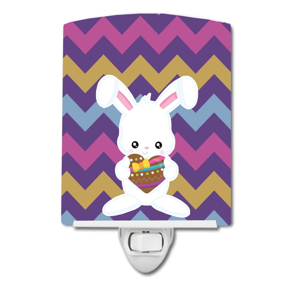 BB6901CNL Easter Rabbit with Chocolate Heart Ceramic Night Light