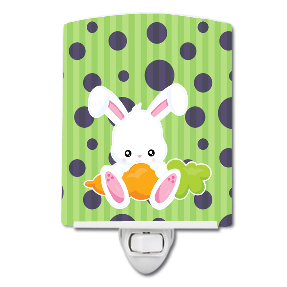 BB6903CNL Easter Polkadot Rabbit Ceramic Night Light