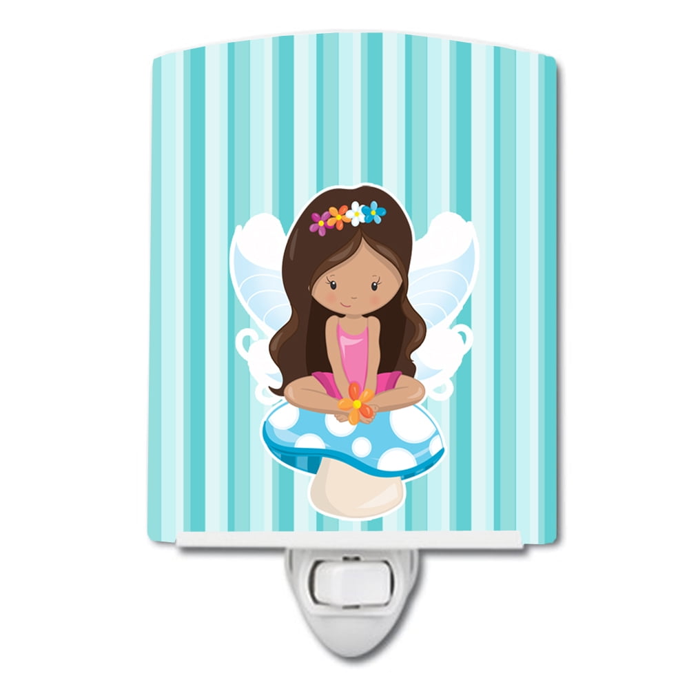 Fairy on Mushroom Ceramic Night Light