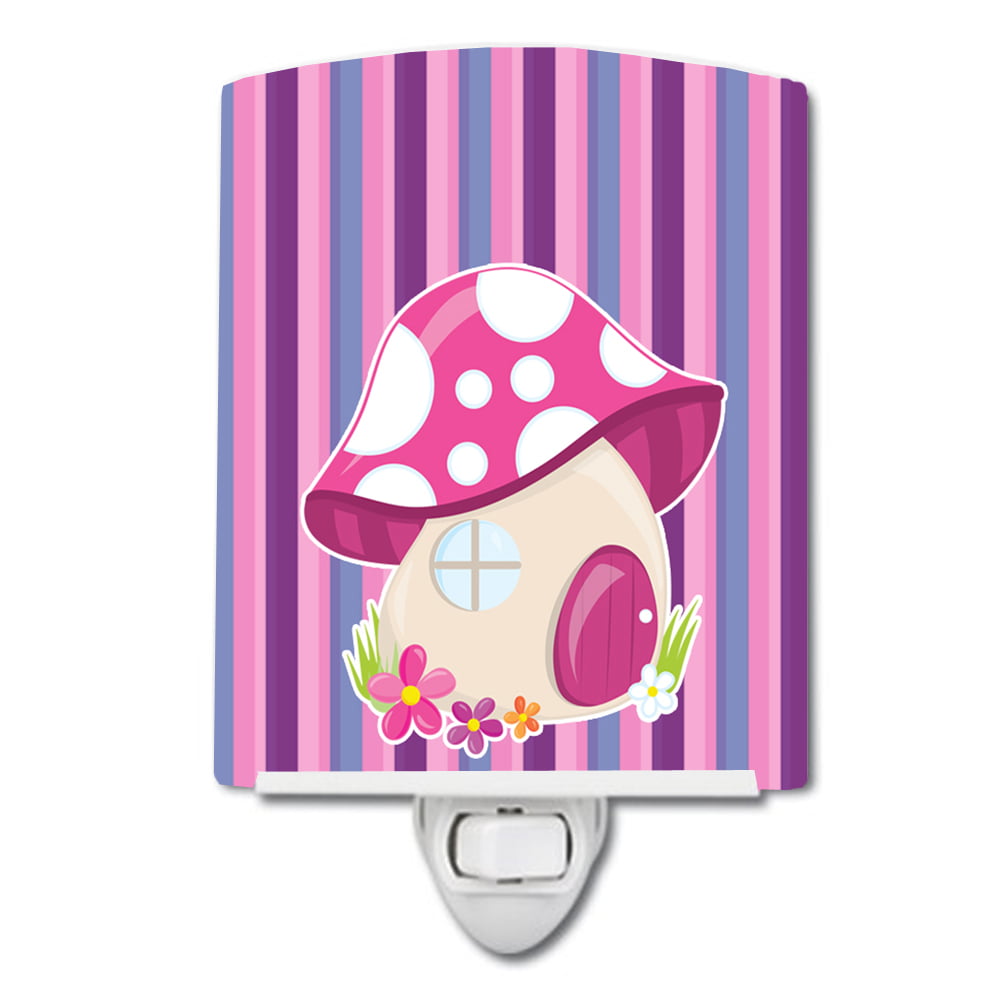 Fairy House Pink & Purple Ceramic Night Light