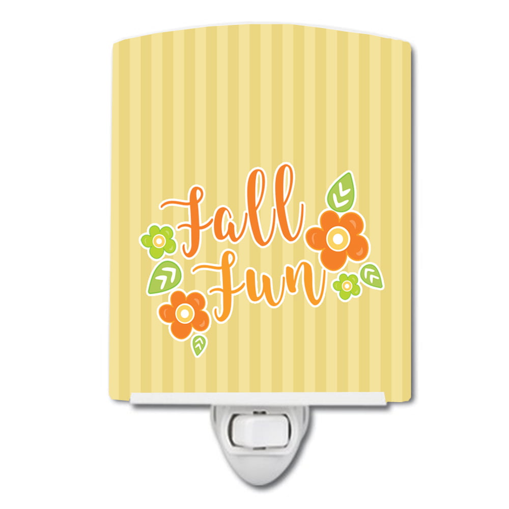 Fall Fun Stripes Ceramic Night Light