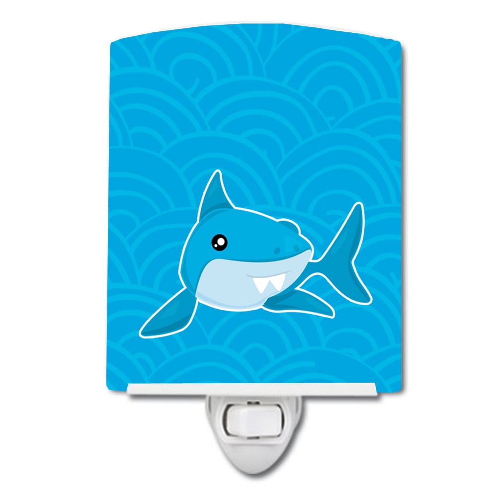 BB6943CNL Shark with Waves Ceramic Night Light