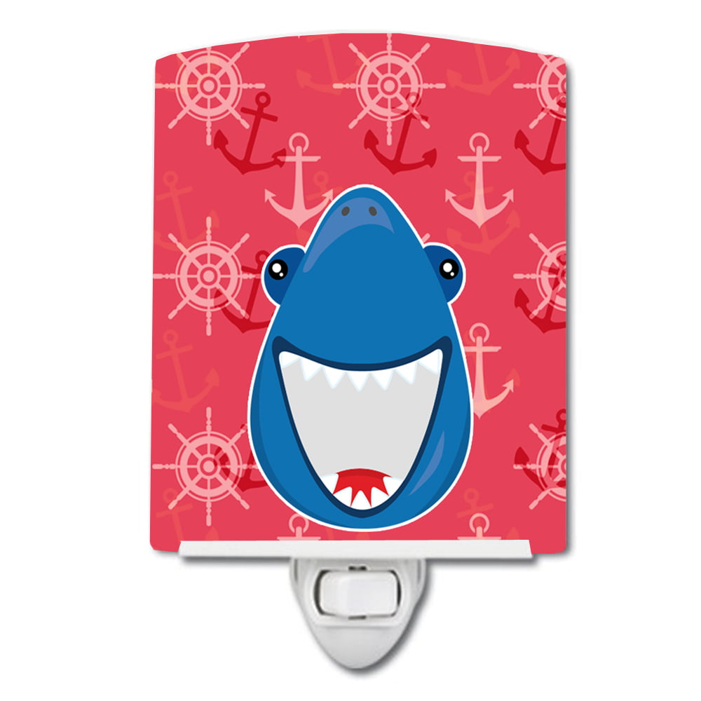 BB6945CNL Shark Wide Open Ceramic Night Light