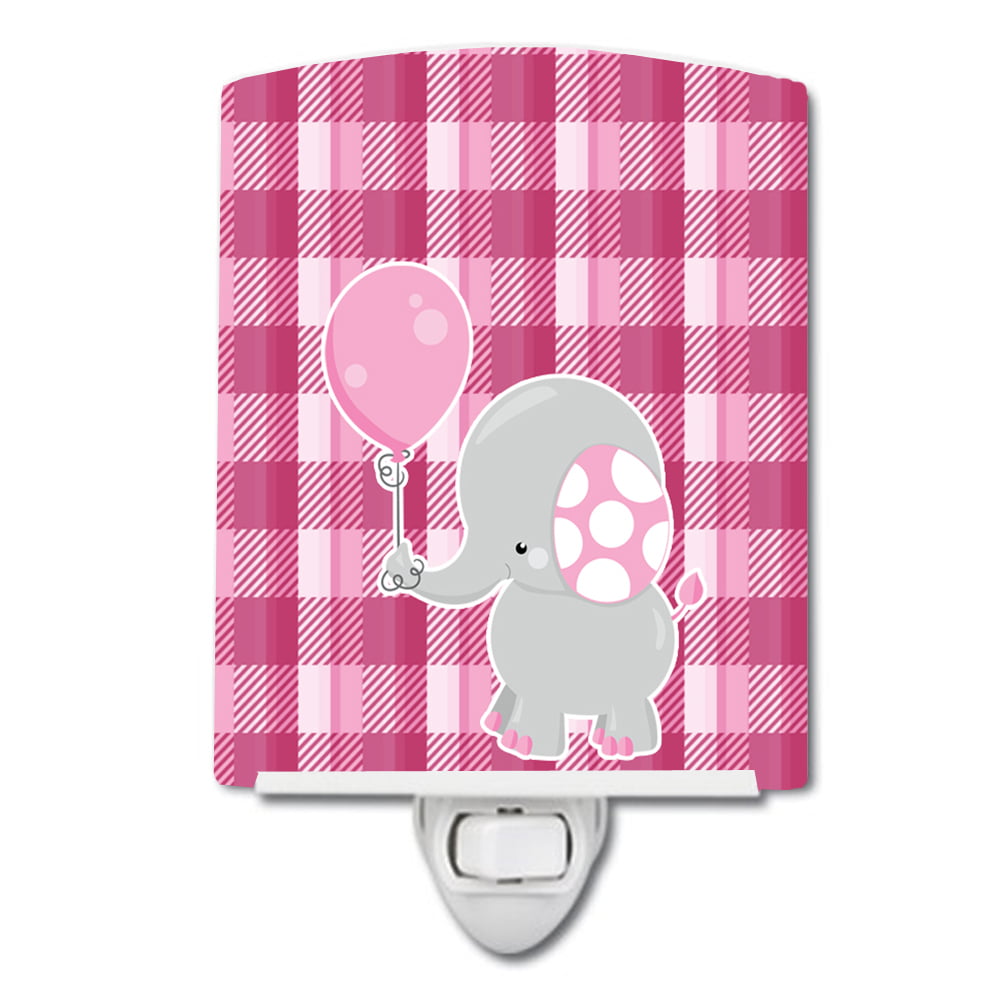 BB6948CNL Elephant with Pink Balloon Ceramic Night Light