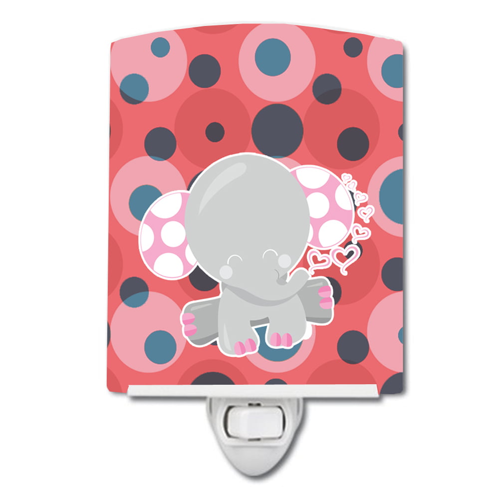 Elephant Lots of Polkadots Ceramic Night Light