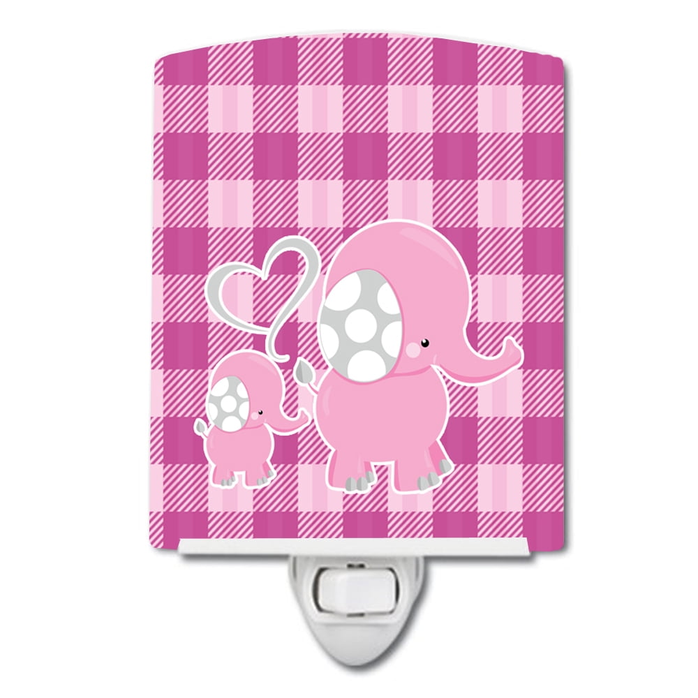Elephant & Baby Ceramic Night Light