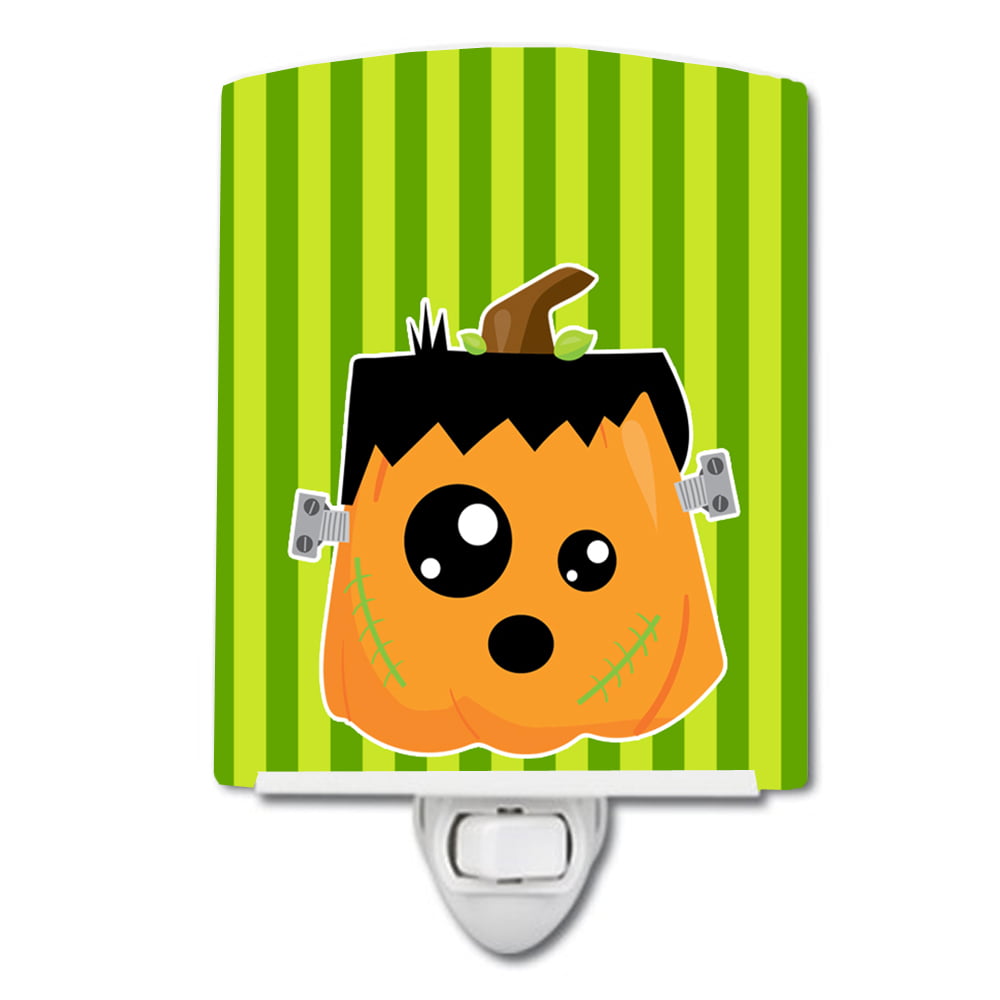 Halloween Pumpkin Frankenstein Ceramic Night Light
