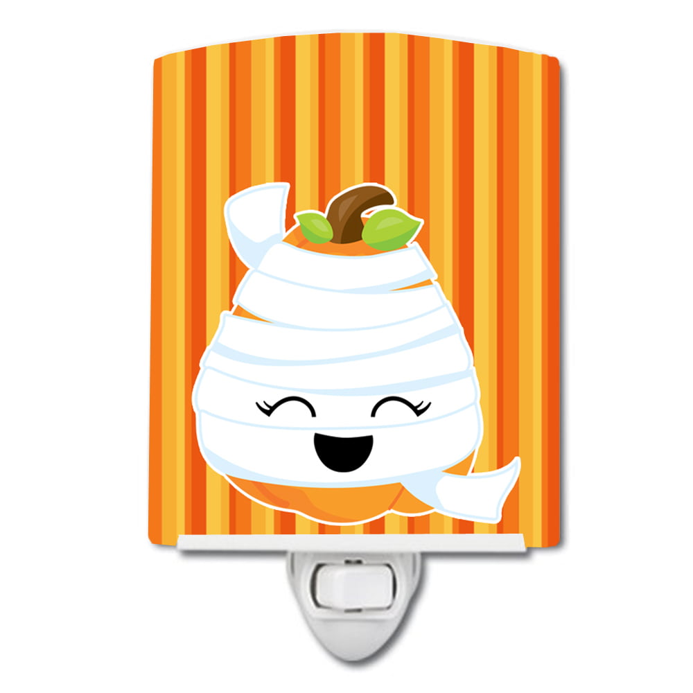 BB6968CNL Halloween Pumpkin Mummy Ceramic Night Light