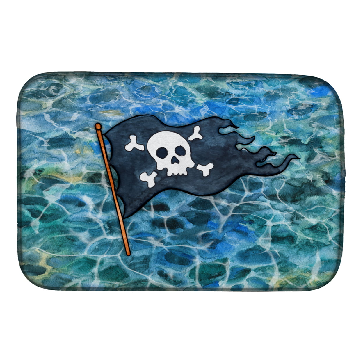 BB5342DDM Pirate Flag Dish Drying Mat