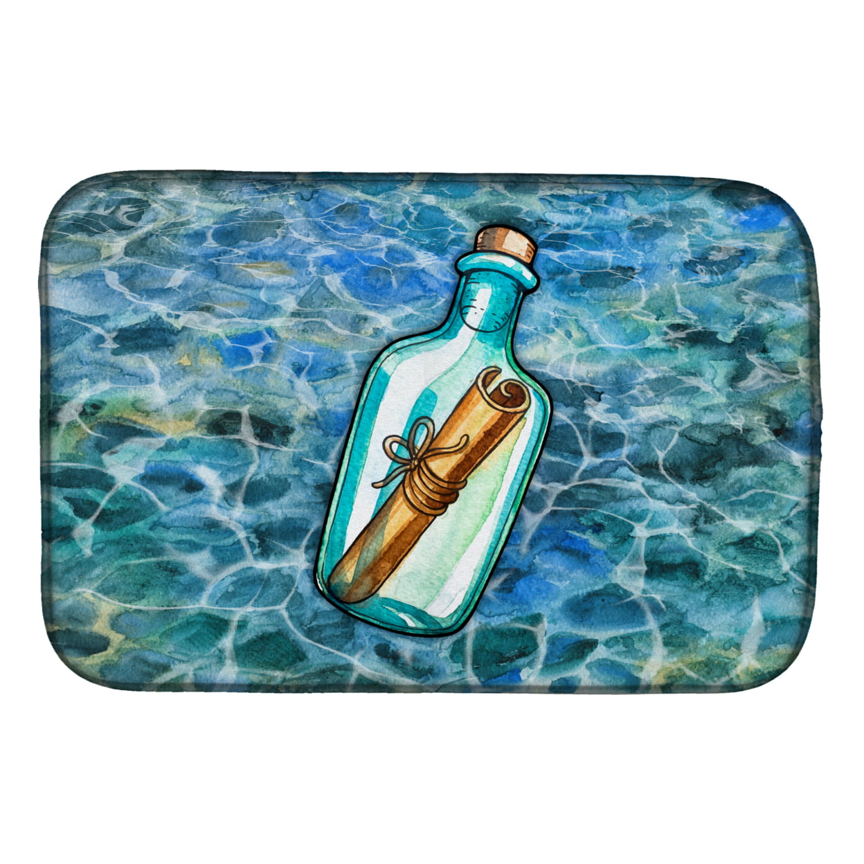 BB5343DDM Messag in a Bottle Dish Drying Mat